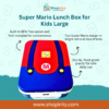 Front view of Super Mario Lunch Box for Kids Large for school.