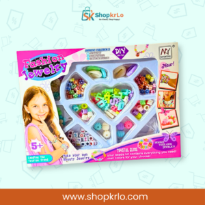 Close-up of colourful beads and sparkly gems for creative designs.