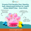 dreamy pink squishy paw showing sparkly finish and cute paw shape