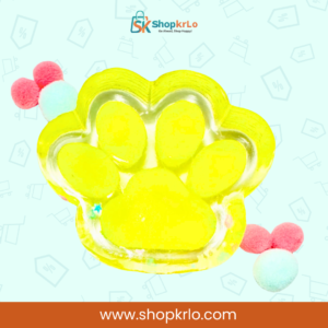 Glowing Yellow Squishy Toy on office desk for quick stress relief breaks