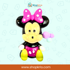 Side angle showing soft squishy texture and pink bow detail.