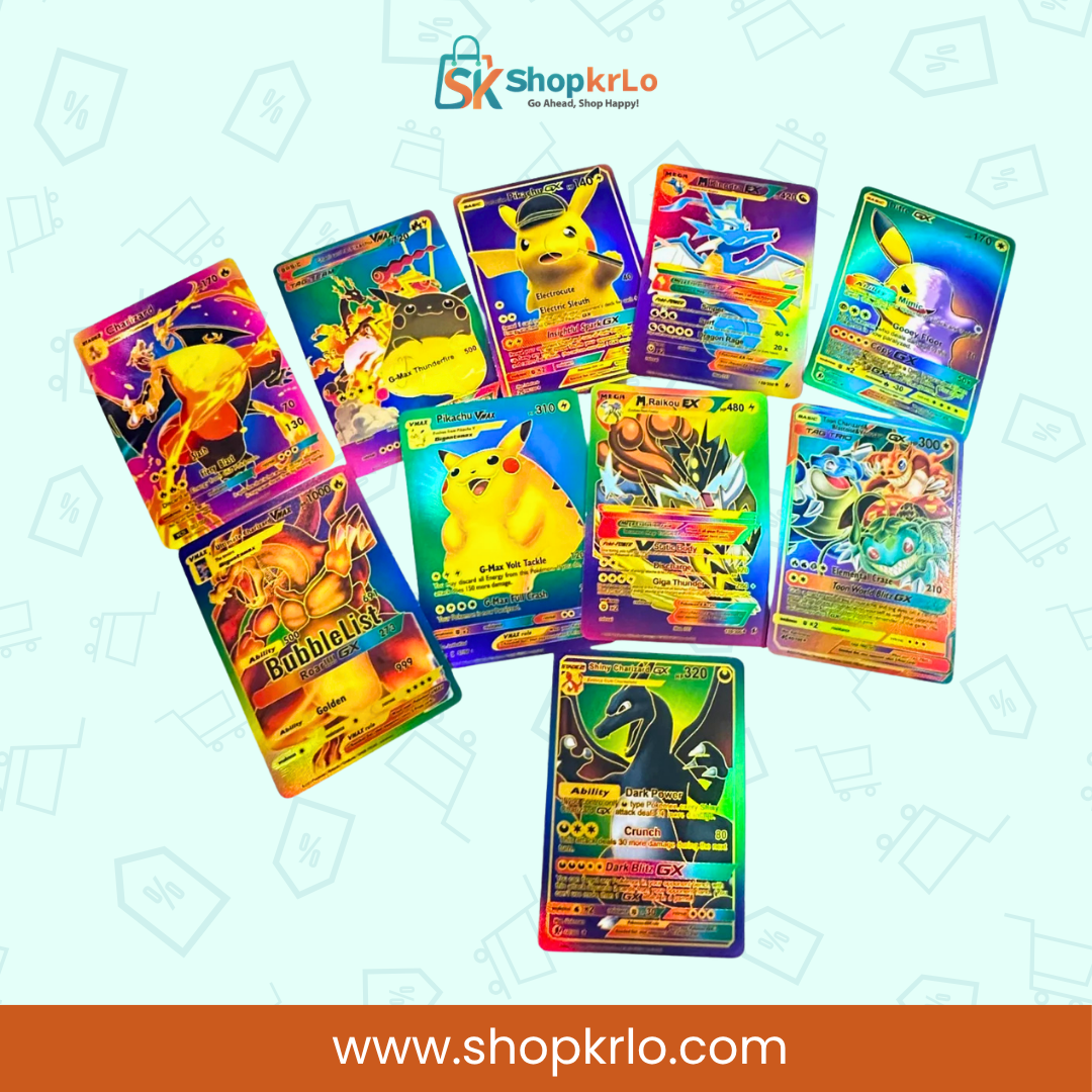 Foil cards displayed in binder sleeves for neat collecting and trading.