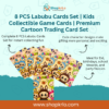 Front view of 8 PCS Labubu Cards Set premium cartoon trading cards.