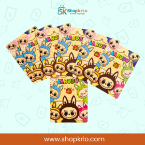 Kids collectible Labubu cards pack, bright cartoon designs, gift-ready.