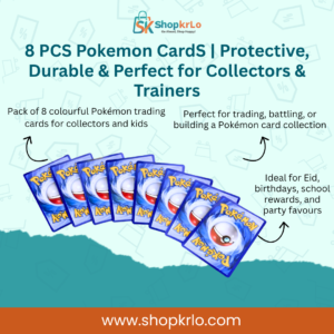 Front view of 8 PCS Pokemon CardS sleeves for daily protection