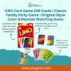 UNO Card Game 108 Cards deck front, classic colourful card design