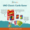 Front packaging of UNO Classic Cards Game with colourful action cards displayed