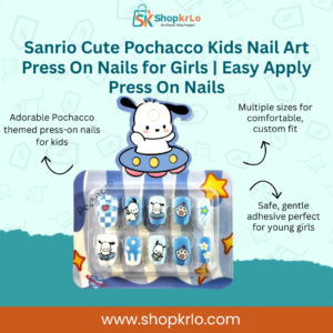 Sanrio Pochacco kids press on nails pack for girls’ quick nail art