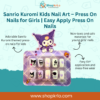 Sanrio Kuromi kids press-on nails set with cute nail art designs