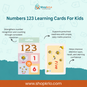 Front packaging of Numbers 123 Learning Cards For Kids with 36 cards