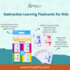 Colourful Subtraction Learning Flashcards For Kids pack containing thirty-six educational cards