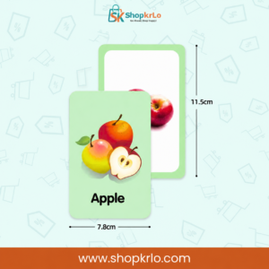 Card size guide showing approximately 11.5 by 7.8 centimetres for children