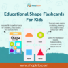 Educational Shape Flashcards for Kids box with colourful example learning cards