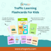Traffic Learning Flashcards For Kids box with colourful transport card examples