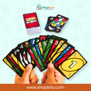 Complete UNO No Mercy card deck with bright red backing