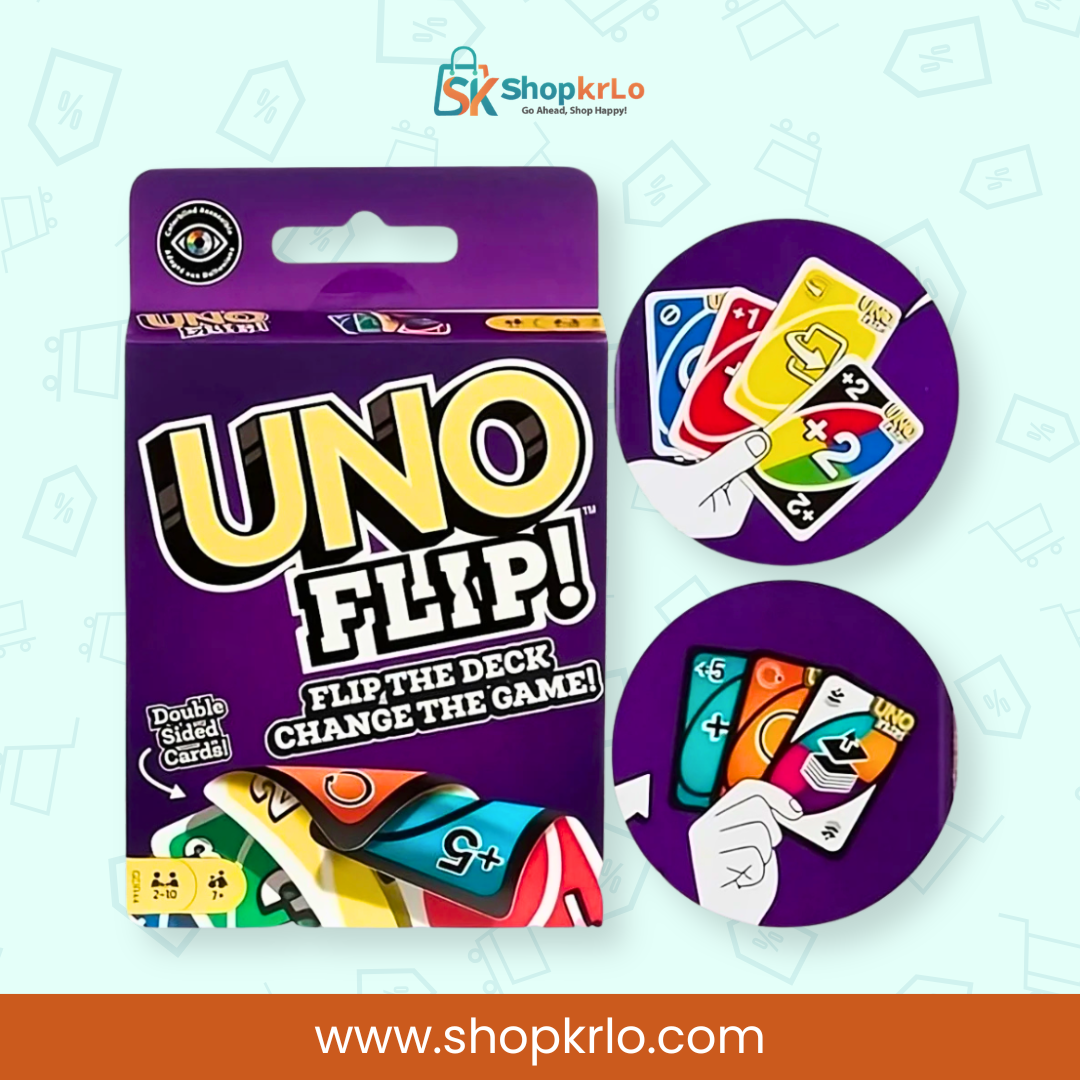 Light-side and dark-side UNO Flip cards showing changing colours and rules
