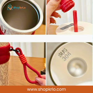Close view of durable SUS 304 stainless steel tumbler interior
