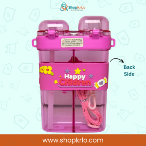 Back view showing transparent divided body and colourful Happy Children design