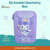 Purple 3D Kuromi Geometry Box with raised character design and matte finish
