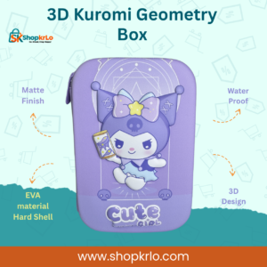 Purple 3D Kuromi Geometry Box with raised character design and matte finish