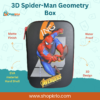 3D Spider-Man Geometry Box showing raised superhero artwork and red zip closure